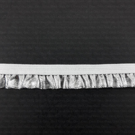 Silver elastic lace 13mm/1 or 50y 2513