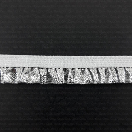Silver elastic lace 13mm/1 or 50y 2513