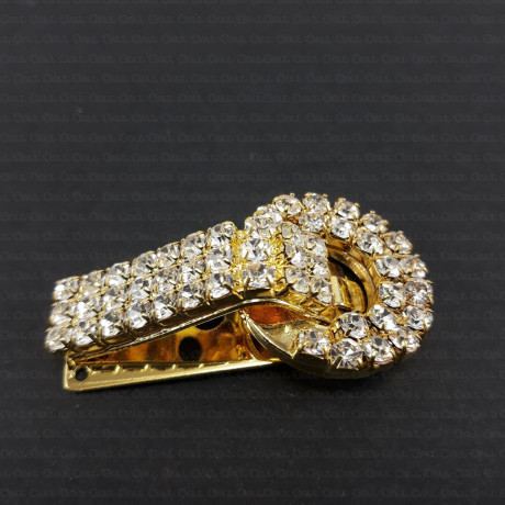 Decorative fastening with rhinestones, metal no. 778