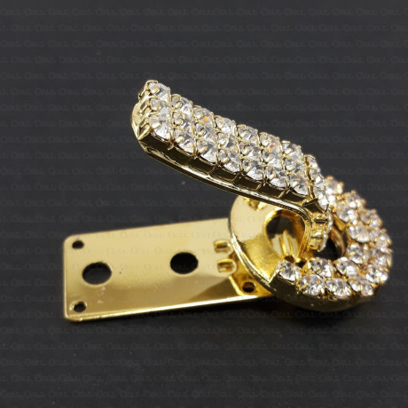 Decorative fastening with rhinestones, metal no. 778