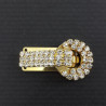 Decorative fastening with rhinestones, metal no. 778
