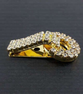 Decorative fastening with rhinestones, metal no. 778