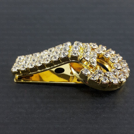 Decorative fastening with rhinestones, metal no. 778