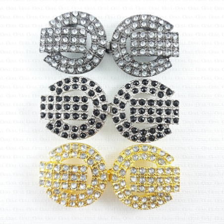 Ozdobne zapięcie  - metalowe nr 1579