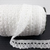 Cotton lace 17mm /25m white and ecru 2565