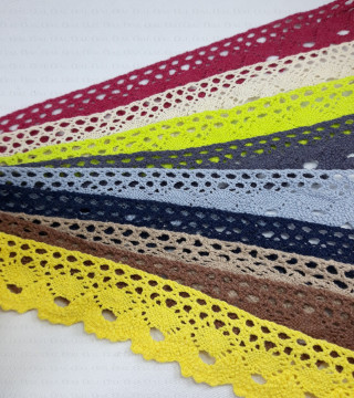 Koronka bawełniana 30mm  różne kolory 2569