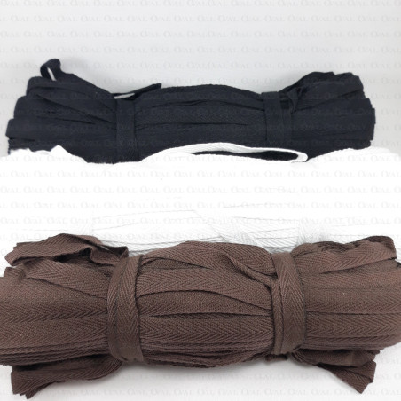 cotton ribbon, cotton ties, cotton herringbone,