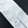White hooks and eyes on satin tape 1m 2233