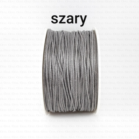 Szary sznurek woskowany 1mm