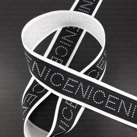 Decorative tape 30 mm, 1 or 50 m, white, black 2418