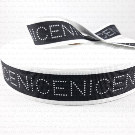 Decorative tape 30 mm, 1 or 50 m, white, black 2418