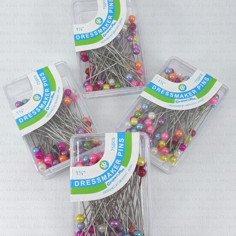 Szpilki stalowe z kolorową perłą 38mm  531