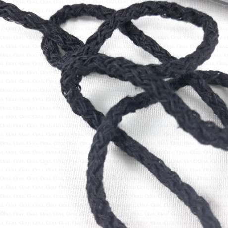 Cotton cord 3mm/100m black 2245