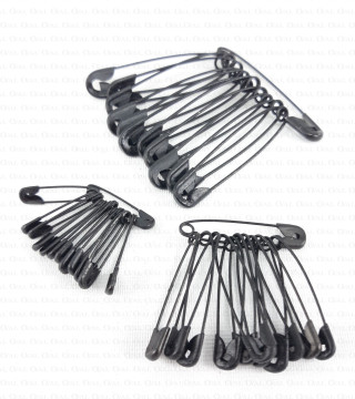 Black safety pins wholesale 1157