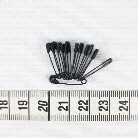 Black safety pins wholesale 1157