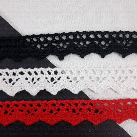 Cotton lace, scallop 19 mm / 1 yard 354