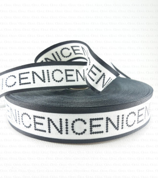 Decorative tape 30 mm, 1 or 50 m, white, black 2418