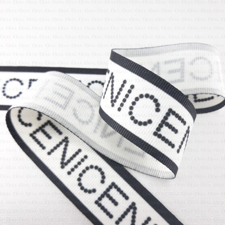 Decorative tape 30 mm, 1 or 50 m, white, black 2418