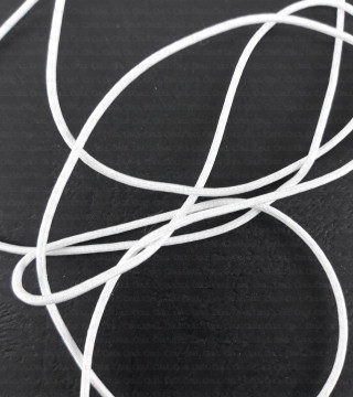 Round elastic 1mm/200m White 523