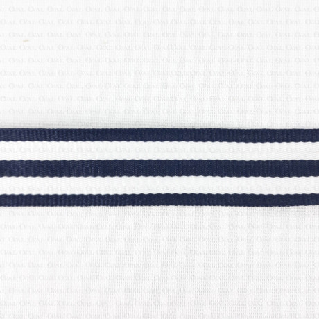 Decorative tape 20 mm navy blue and black 2397