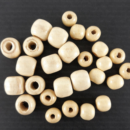 Wooden macramé beads Wholesale – lacquered, on a string