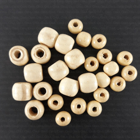 Wooden macramé beads Wholesale – lacquered, on a string