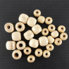 Wooden macramé beads Wholesale – lacquered, on a string