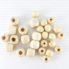 Wooden macramé beads Wholesale – lacquered, on a string