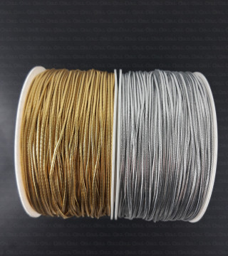 Round elastic 1.3mm/50m gold and silver 2614