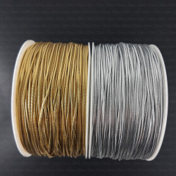 Gumka okrągła 1mm/50m złota i srebrna 2614 Gumka okrągła 1mm/50m złota i srebrna 2614