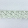 Cotton lace scallop 20mm/1m yellow and mint 353