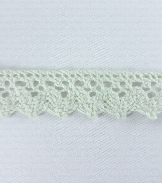 Koronka bawełniana 20mm/25m seledynowa  536