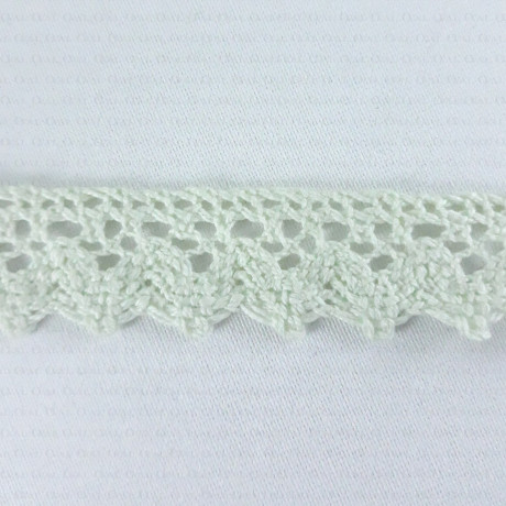 Cotton lace scallop 20mm/25m mint 536