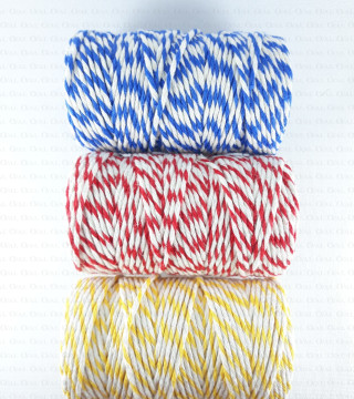 Sznurek bawełniany 2mm/50m dwukolorowy  2615