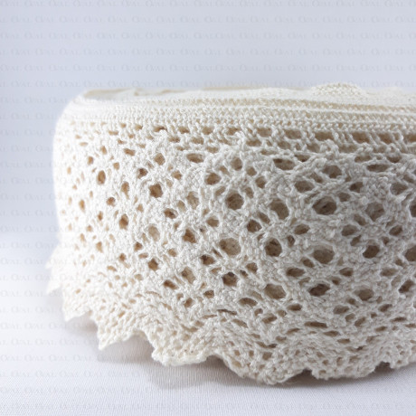 Cotton lace 80mm/1 or 25m ecru 2625