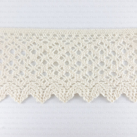 Koronka bawełniana 80mm/1 lub 25m  ecru  2625