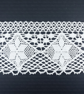 Cotton lace 100mm/1 or 25m white 333