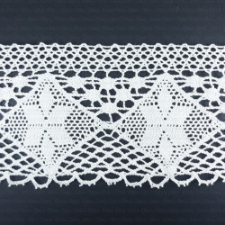 Koronka bawłeniana 100mm/1 lub 25m biel 333 Koronka bawłeniana 100mm/1 lub 25m biel 333