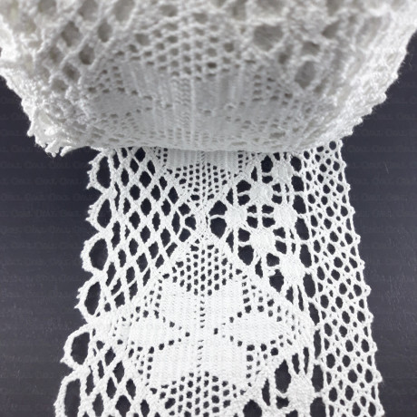 Cotton lace 100mm/1 or 25m white 333