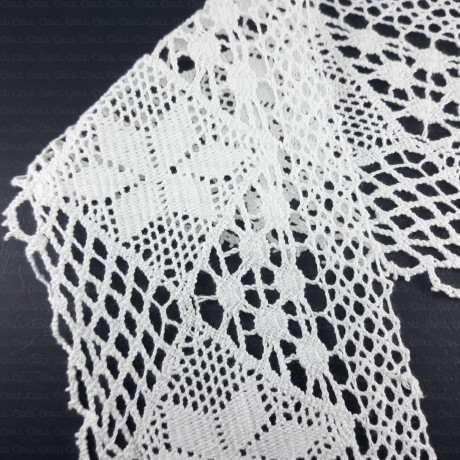 Cotton lace 100mm/1 or 25m white 333
