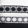 Guipure lace trim 30mm/1 or 20m white and black 2406