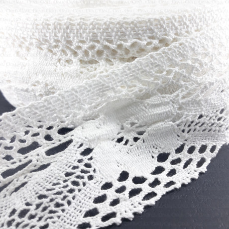 Cotton lace 80mm/1 or 25m white 2641