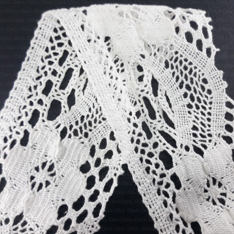 Cotton lace 80mm/1 or 25m white 2641