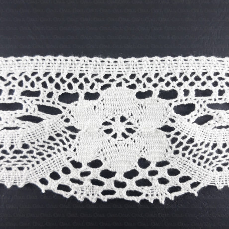 Cotton lace 80mm/1 or 25m white 2641