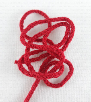 Cotton cord 3mm/100m red 2646