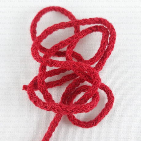 Cotton cord 3mm/100m red 2646