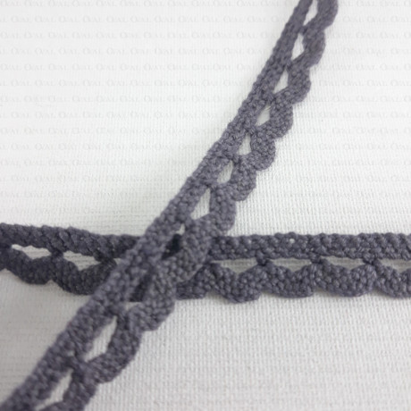 Koronka bawełniana 9mm/1 lub 25yard szary 2650