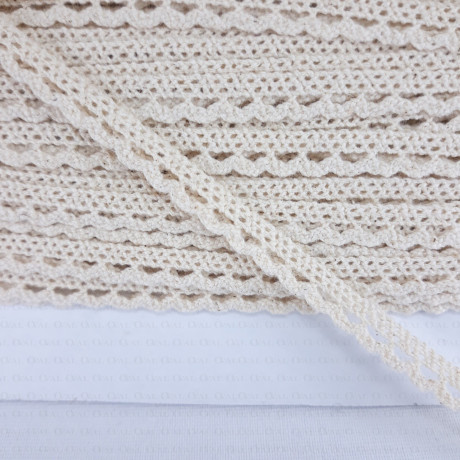 Koronka bawełniana 9mm/1 lub 25yard ecru 2651