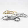 Metal clasp gold, dark nickel, silver 60mm, 1001
