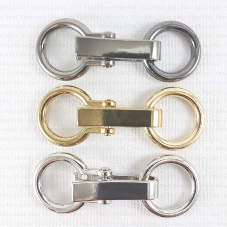 Metal clasp gold, dark nickel, silver 60mm, 1001